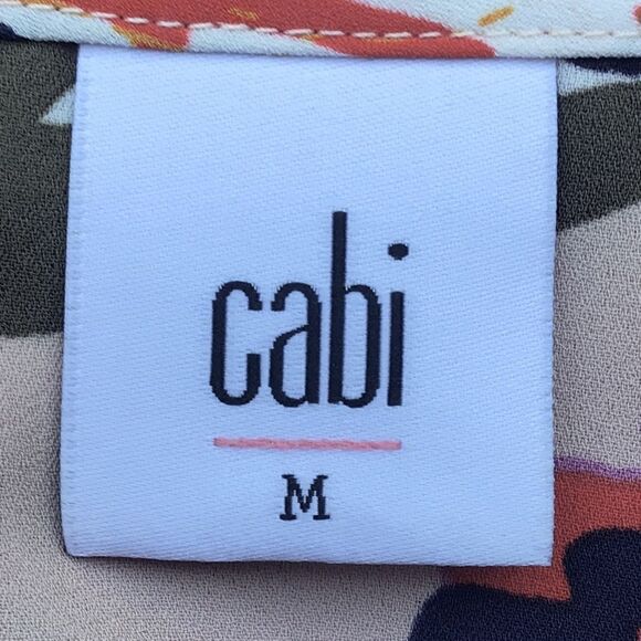 Cabi Black Red Colorful Hibiscus Floral Print Lightweight Sleeveless Tank Blouse - Picture 14 of 16